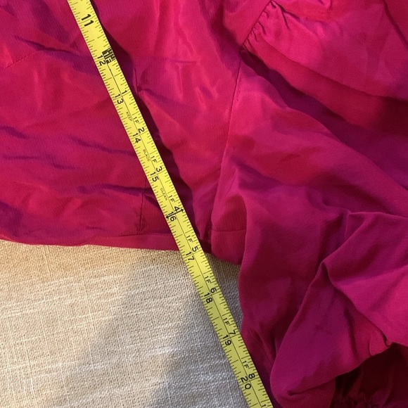 target A New Day solid Fuschia/ Magenta Midi Dress size XS tie back cottage - Picture 8 of 8
